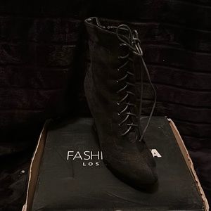 Fashion Nova black booties